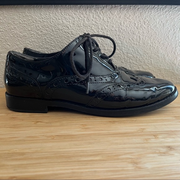 VIONIC HADLEY OXFORD Black Patent Shiny Dress Shoes Wingtip ORTHAHEEL - Picture 2 of 14